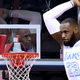 Image for article titled Frightened LeBron James Contemplates Retirement After Catching Glimpse Of 80-Year-Old Self In Backboard Reflection